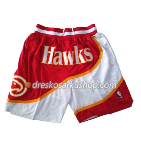 NBA Atlanta Hawks Muški Džepne Kratke Hlače Bijela Crvena Swingman